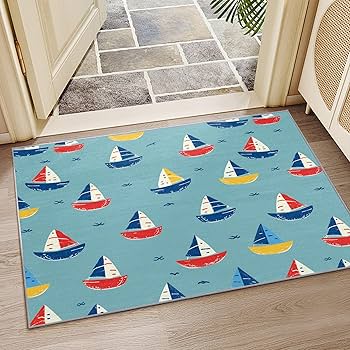 Amazon.com: Yoozitrees 3x4 Rug, Sailboat Door Mat, Nautical